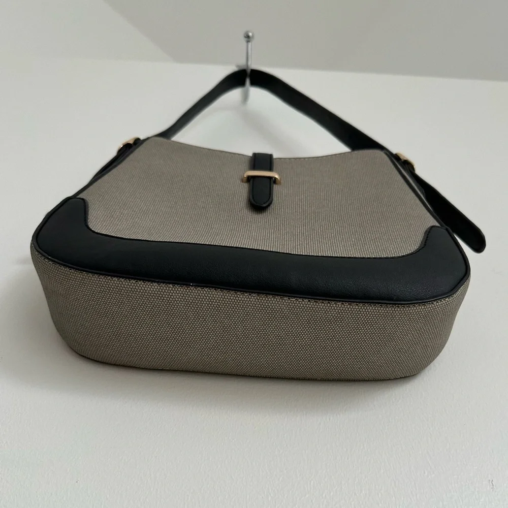 Two Tone Hobo Bag Black Gray NWOT